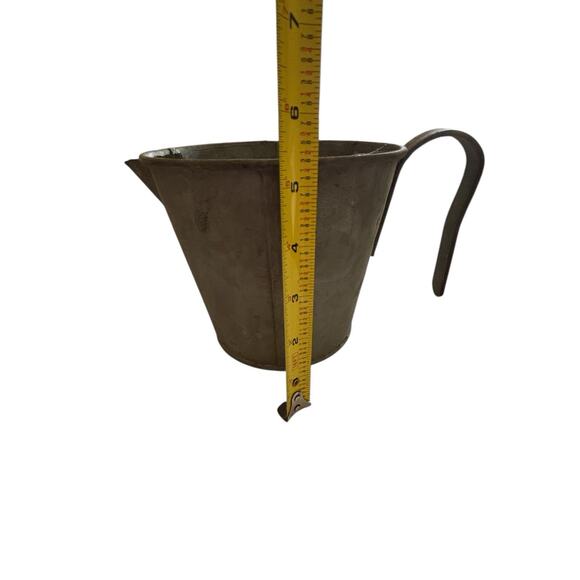 Cubasa Galvanized Tin Pitcher Vase Utensil Holder Rustic Farmhouse #4 - Picture 8 of 8